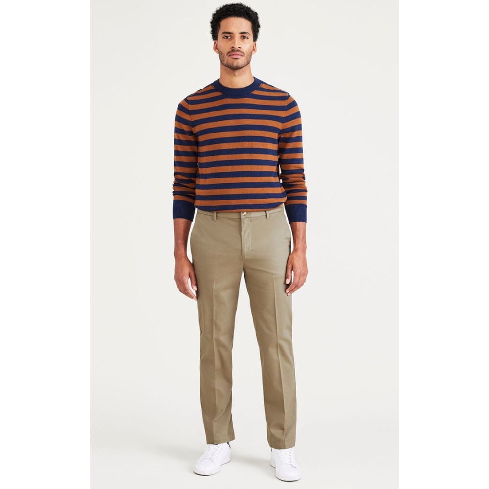 Dockers Men Stain Defender Straight Fit Khaki Pants British Khaki Size 34X34